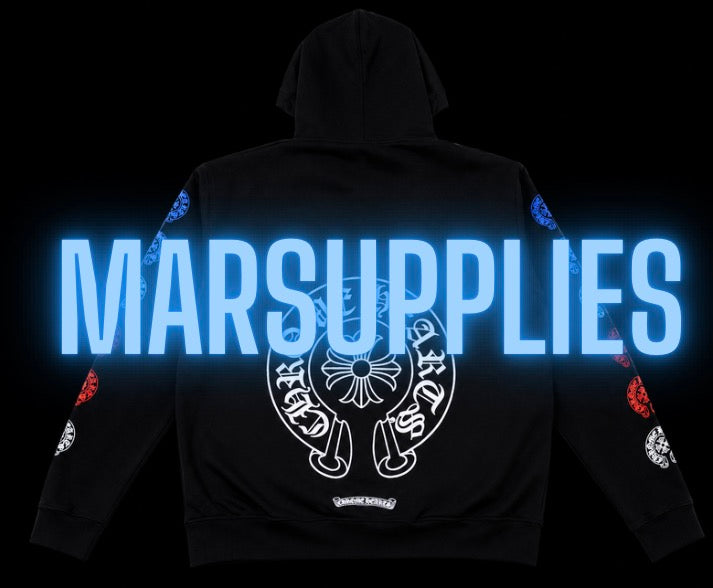 MULTICOLOR CHROM3 H3ARTS HOODIE (BLACK)